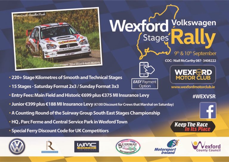 Wexford Volkswagen Stages Rally 2017 Press release 1